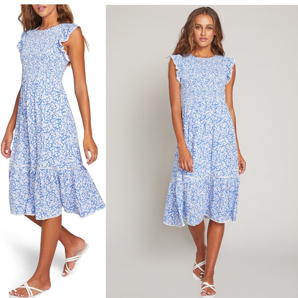 Pick me floral smocked dress